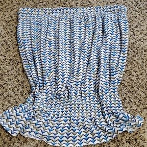 Blue Chevron Tube Top